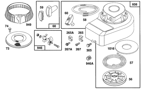 Part Location Diagram of 494143 Briggs and Stratton DISCONTINUED